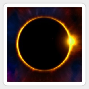 Cool black with eclipse graphic art design. Perfect for those interested in the moon cycles, sun and stars Sticker